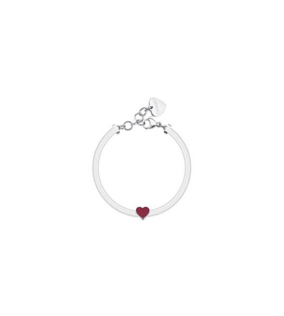 Bracciale Donna Gioielli Sagapò Click in acciaio snake Cuore sck244