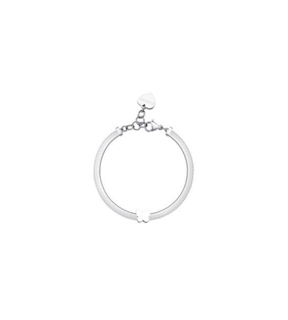 Bracciale Donna Gioielli Sagapò Click in acciaio snake Farfalla sck245