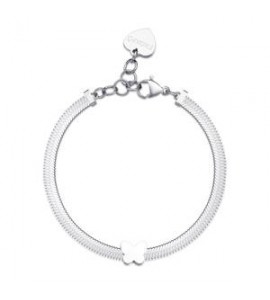 Bracciale Donna Gioielli Sagapò Click in acciaio snake Farfalla sck245
