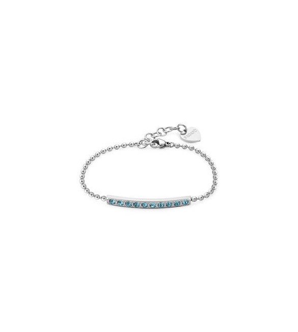 Bracciale Donna Gioielli Sagapò Dazzly in acciaio con cristalli aqua bohemica sdz15
