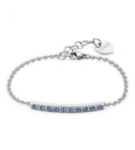 Bracciale Donna Gioielli Sagapò Dazzly in acciaio con cristalli light sapphire sdz14