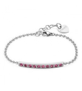 Bracciale Donna Gioielli Sagapò Dazzly in acciaio con cristalli rose sdz12
