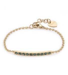 Bracciale Donna Gioielli Sagapò Dazzly in acciaio pvd oro con cristalli erinite sdz19