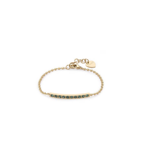 Bracciale Donna Gioielli Sagapò Dazzly in acciaio pvd oro con cristalli erinite sdz19