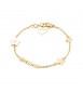 Bracciale Donna Gioielli Sagapò Fancy in acciaio 316L pvd oro con Stelle e cristallo bianco sfc12