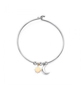 Bracciale Donna Gioielli Sagapò Feelings rigido in acciaio con luna sfe13