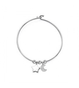 Bracciale Donna Gioielli Sagapò Feelings rigido in acciaio con stella sfe12