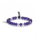 Bracciale Donna Gioielli Sagapò Happy elastico acciaio 316L agata viola shai08