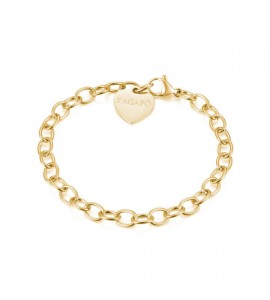 Bracciale Donna Gioielli Sagapò Happy in acciaio 316L catena pvd oro shac32