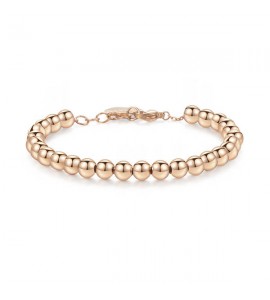 Bracciale Donna Gioielli Sagapò Happy in acciaio 316L con Sfere grandi pvd oro rosa shac38