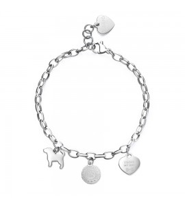 Bracciale Donna Gioielli Sagapò Happy in acciaio Cane shar17
