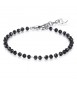 Bracciale Donna Gioielli Sagapò Happy in acciaio e vetro nero shac49