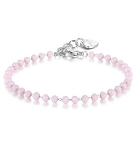 Bracciale Donna Gioielli Sagapò Happy in acciaio e vetro Rosa shac64