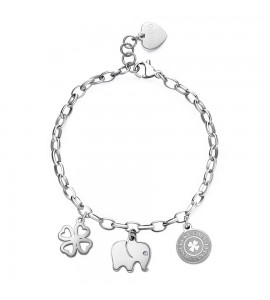 Bracciale Donna Gioielli Sagapò Happy in acciaio Fortuna shar12