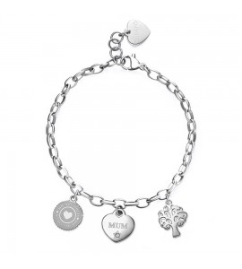 Bracciale Donna Gioielli Sagapò Happy in acciaio Mamma shar14
