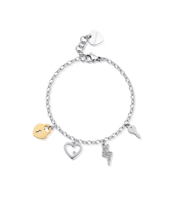 Bracciale Donna Gioielli Sagapò Happy in acciaio Saetta shar26