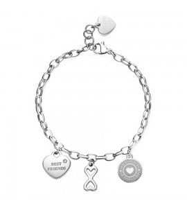 Bracciale Donna Gioielli Sagapò Happy in acciaio Sorella Amica shar16