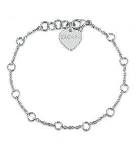 Bracciale Donna Gioielli Sagapò Letters in acciaio 316L con Cuore sltb1