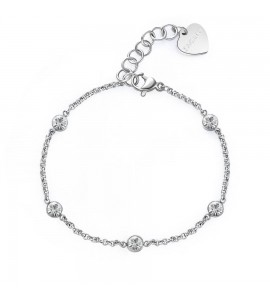 Bracciale Donna Gioielli Sagapò Luce in acciaio con cristalli bianchi sce16