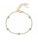 Bracciale Donna Gioielli Sagapò Luce in acciaio pvd oro con cristalli bianchi sce17