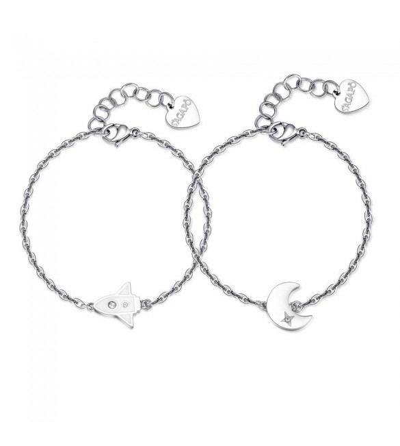 Bracciale Donna Gioielli Sagapò Me You in acciaio con Luna Razzo sey17