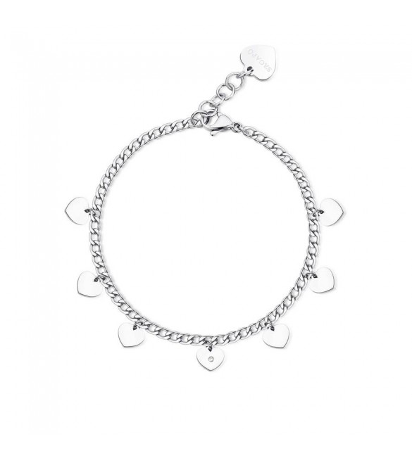 Bracciale Donna Gioielli Sagapò Message in acciaio con Cuori ssg11