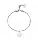 Bracciale Donna Gioielli Sagapò Smile in acciaio con Quadrifoglio ssm015