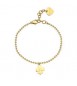 Bracciale Donna Gioielli Sagapò Smile in acciaio pvd oro con Quadrifoglio ssm016