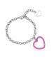 Bracciale Donna Gioielli Sagapò Vibes in acciaio con Cuore smalto svb15