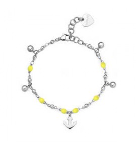 Bracciale Donna Gioielli Sagapò Vibes in acciaio con pendenti ancora svb58