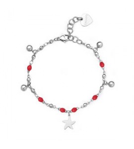 Bracciale Donna Gioielli Sagapò Vibes in acciaio con pendenti stella marina svb59