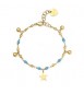 Bracciale Donna Gioielli Sagapò Vibes in acciaio pvd oro con pendenti stella marina svb61