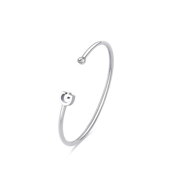 Bracciale Rigido Donna Gioielli Sagapò Click in acciaio con iniziale G sck218