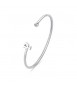Bracciale Rigido Donna Gioielli Sagapò Click in acciaio con iniziale P sck227