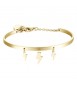 Bracciale Rigido Donna Gioielli Sagapò Tricony in acciaio 316L pvd oro con charm sty11