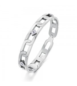 Bracciale Rigido Unisex Gioielli Brosway WithYou in acciaio e cristalli crystal bwy19