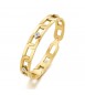 Bracciale Rigido Unisex Gioielli Brosway WithYou in acciaio pvd oro e cristalli crystal bwy20