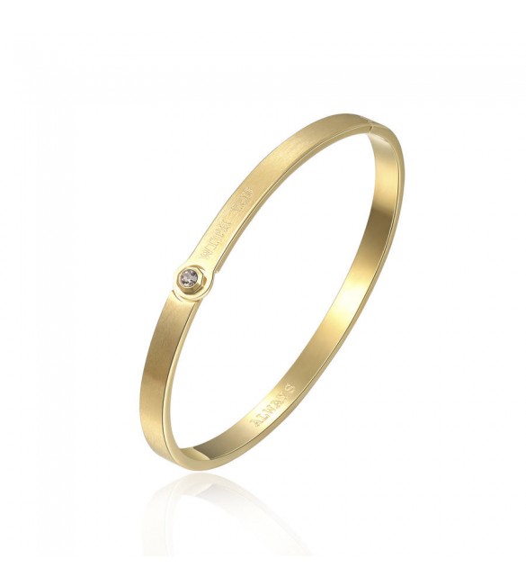 Bracciale Rigido Unisex Gioielli Brosway WithYou in acciaio pvd oro e cristallo crystal bwy16a