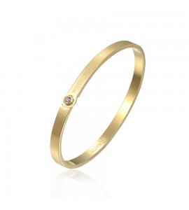 Bracciale Rigido Unisex Gioielli Brosway WithYou in acciaio pvd oro e cristallo crystal bwy16a