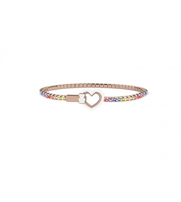 Bracciale Tennis Bimba Mamma Gioielli Nanan Bijou Cuore bianco nan0404