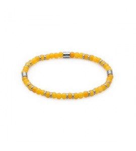 Bracciale Unisex Gioielli Sagapò Madera con sfere in vetro giallo ocra sad11
