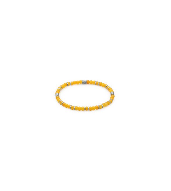 Bracciale Unisex Gioielli Sagapò Madera con sfere in vetro giallo ocra sad11