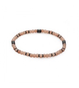 Bracciale Unisex Gioielli Sagapò Madera con sfere in vetro marrone pvd gun sad15