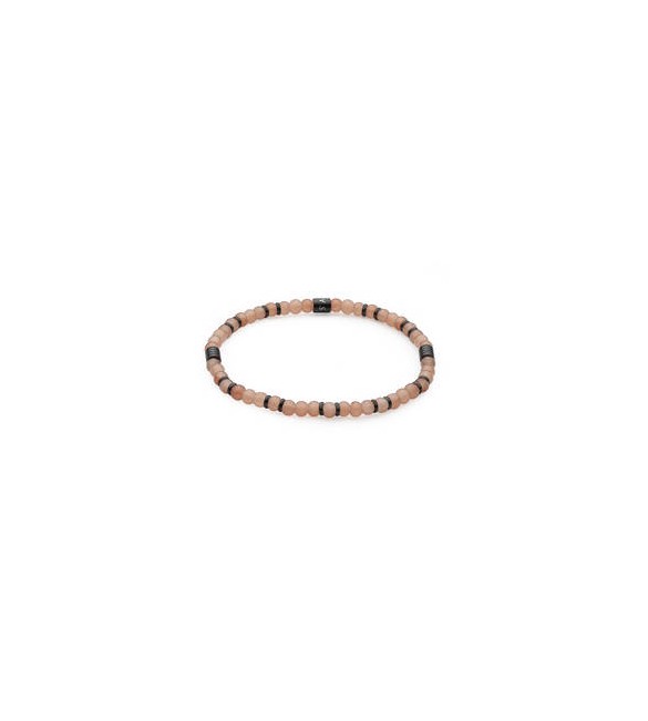 Bracciale Unisex Gioielli Sagapò Madera con sfere in vetro marrone pvd gun sad15