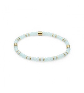 Bracciale Unisex Gioielli Sagapò Madera con sfere in vetro turchese pvd oro sad14