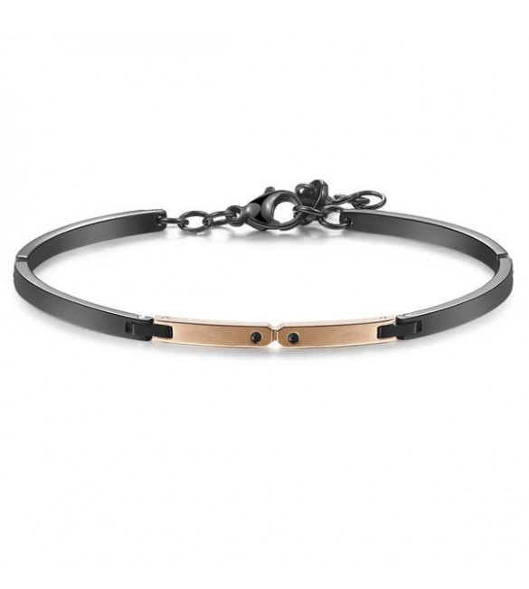 Bracciale Uomo Gioielli Brosway Behave semirigido acciaio 316L pvd nero bbh12
