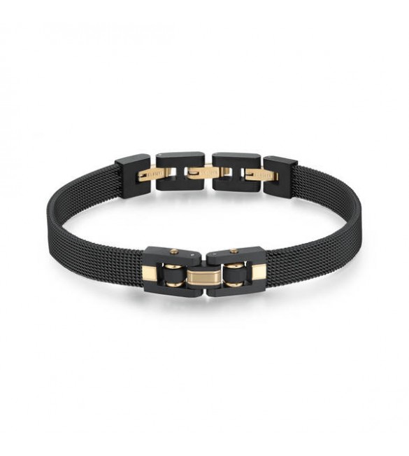 Bracciale Uomo Gioielli Brosway Doha in acciaio 316L pvd nero satinato semirigido bdh16