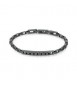 Bracciale Uomo Gioielli Brosway Forge in acciaio pvd gun con zirconi neri bgf14