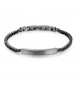 Bracciale Uomo Gioielli Brosway Ink in acciaio 316L pvd gun metal con Military Tag bik13