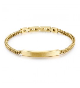 Bracciale Uomo Gioielli Brosway Ink in acciaio 316L pvd oro con Military Tag bik12